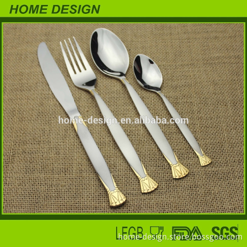 72pcs/84pcs/86pcs stainless steel cutlery set with gold plated